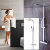 A woman in a bathroom holding a towel and a bottle, with a shower fixture shown in detail. Náhled obrázku produktu