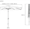 Sonnenschirm 3x3m quadratisch creme Garten Balkon knickbar Produktbild-Vorschau 7