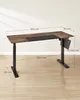 A height-adjustable desk with dimensions indicated by text overlays. Produktbild-Vorschau