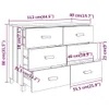 vidaXL Kredens HAMAR ciemnoszary 113x40x80 cm lite drewno Podgląd zdjęcia produktu 9