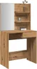 vidaXL Toaletka z lustrem Artisan dąb 74,5x40x141 cm Podgląd zdjęcia produktu 2