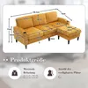 A diagram of a sofa with dimensions and product information. Náhled obrázku produktu
