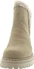 A single beige winter boot with fur trim is shown from the front. Voir les images du produit