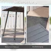 Outsunny Gartentisch Stahl 80 x 80 x 74cm Wetterfest Produktbild-Vorschau 6