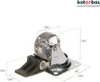 KOTARBAU® 4er Set (2 mit Bremse) Transparente Möbelrollen Ø Produktbild-Vorschau 7