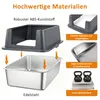 Edelstahl Katzenklol mit Deckel, XXL katzentoilette Produktbild-Vorschau 6