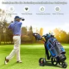 GOPLUS Golftrolley, Faltbarer Golfwagen mit 3 Gummirädern & Produktbild-Vorschau 2