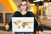 MuchoWow® Laptop Aufkleber Sticker Cover Weltkarte - Marmor Produktbild-Vorschau 5