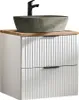Badmöbel Waschtisch Unterschrank Set 60 cm matt weiß mit Produktbild-Vorschau 1