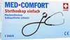 Med Comfort PVC Flachkopf Stethoskop - Schwarz Produktbild-Vorschau 4