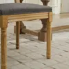 Juego de dos sillas de comedor de lino, con respaldo de Vista previa de la imagen del producto 5