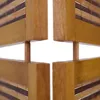 Homestyle4u Screen room divider 6 kusov drevo bambus hnedá Náhľad obrázku produktu 4