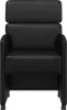 vidaXL Esszimmerstühle mit Rollen 2 pcs Schwarz 58 x 65 x Produktbild-Vorschau 4