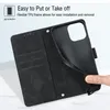 Hülle für iPhone 14 Pro Max Prägung Flip Leder Brieftasche Produktbild-Vorschau 7