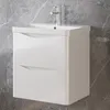 Badezimmerschrank 50cm Mineralguss Waschtisch mit Produktbild-Vorschau 1