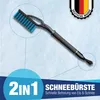 A snow brush and ice scraper with marketing text and a German brand logo. Produktbild-Vorschau