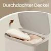 Wäschekorb 100 L mit Deckel und Griffen | Beige | 32x42x75 Produktbild-Vorschau 6