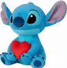 A blue Stitch plush toy holding a red heart. Podgląd zdjęcia produktu