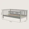 Petite Amélie Kinderbett Plume - 70x140 cm - Grau - mit Produktbild-Vorschau 5