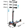 Kinder Scooter,3 Räder Faltbare Scooter mit LED Leuchtenden Produktbild-Vorschau 5