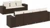 8-tlg. Garten-Sofagarnitur mit Kissen Braun Poly Rattan Produktbild-Vorschau 1