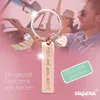 Herz Schlüsselanhänger mit Gravur Rosé - Schutzengel & Produktbild-Vorschau 2