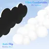 A black cloud-shaped object is shown on the left, with white bubble-like shapes on the right, against a light blue sky background with bubbles. Podgląd zdjęcia produktu