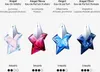 Four star-shaped perfume bottles of different colors, each with a description and intensity indicator. Produktbild-Vorschau