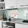 Küchenrückwand Spritzschutz Glas mit Motiv Flamingo Blätter Produktbild-Vorschau 2