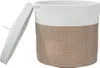 vidaXL Panier de rangement avec couvercle Marron & Blanc Voir les images du produit 4