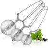 com-four® 3x Teezangen, Teeei in Kugelform aus rostfreiem Produktbild-Vorschau 1