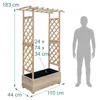 Relaxdays Blumenkasten mit Rankgitter & Dach, HBT: Produktbild-Vorschau 4