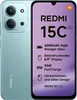A marketing image of a Redmi 15C smartphone, showing its rear camera and a screen displaying product features. Náhled obrázku produktu