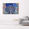 Leinwandbild baum des lebens 90x60 cm Feeby blau wandbild Produktbild-Vorschau 2