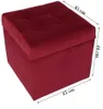 mg design Polsterhocker, 45x45 cm, Farbe Rood – weicher Produktbild-Vorschau 2