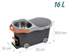 Conjunto de mop para limpieza Relaxdays, incluye cubo de 16 Vista previa de la imagen del producto 4