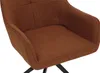 Close-up view of the seat and armrest of a terracotta-colored chair. Náhľad obrázku produktu