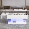 MODFU Table Basse Moderne avec Éclairage LED et Plateau Voir les images du produit 3