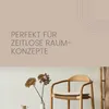 A marketing image with text overlaying a neutral background, and a chair with decorative flowers in the lower section. Anteprima dell’immagine prodotto