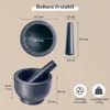 GOURMEO Mörser mit Stößel - Set in Groß aus Massivem Granit Produktbild-Vorschau 6
