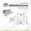 Solarprofile - 1x Mittelklemme silber - inkl. MwSt. - Produktbild-Vorschau 3