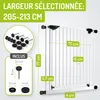 BOMI® Barrière de sécurité bébé à pression 83–243 cm – Voir les images du produit 2