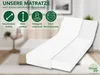 A white mattress is shown with feature icons and text overlay. Anteprima dell’immagine prodotto