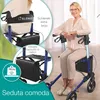 ELONEO rollator pieghevole e leggero con sedile, rollator Anteprima dell’immagine prodotto 3