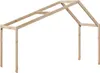 Hochbett mit Leiter und Dach 80x200 cm Massivholz Kiefer Produktbild-Vorschau 6