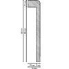 Fliesenabdeckleiste Bis 85 mm Höhe 19 x 96 x 2500 mm Grau Produktbild-Vorschau 2