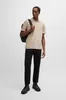Polo BOSS Prime Regular Fit in cotone marrone chiaro a 2 Anteprima dell’immagine prodotto 8