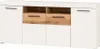 Sideboard 200 cm breit weiß mit Eiche SUTTON-61 Produktbild-Vorschau 1