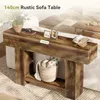 Tribesigns Konzolový stolík 140 cm s úložným priestorom, Náhľad obrázku produktu 10
