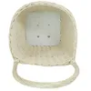Grand panier de transport en osier blanc avec roulettes Voir les images du produit 12